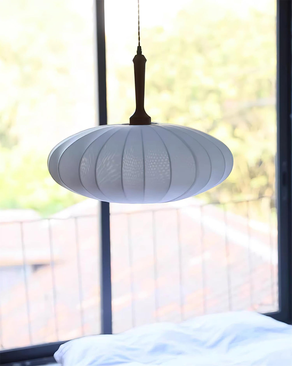 Hashira Fabric Pendant Lamp Oval Mid Century