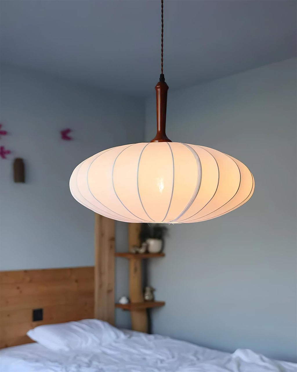 Hashira Fabric Pendant Lamp Oval Mid Century