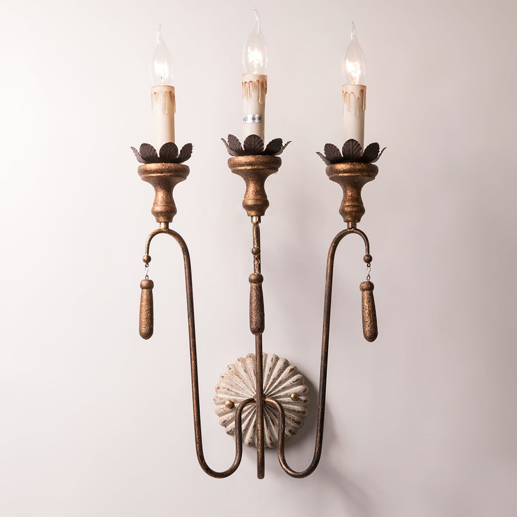 Avelaris Vintage Industrial Wooden Wall Lamp