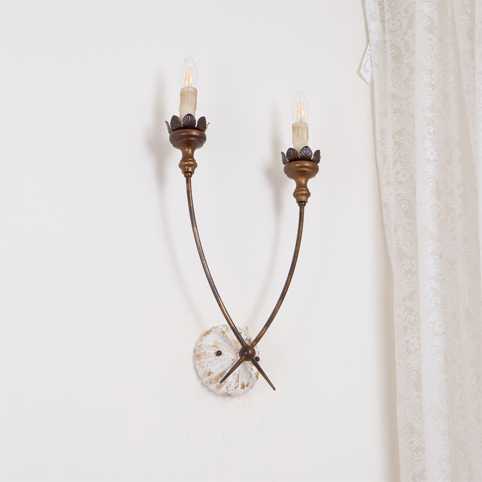Catalos Vintage Industrial Wooden Wall Lamp