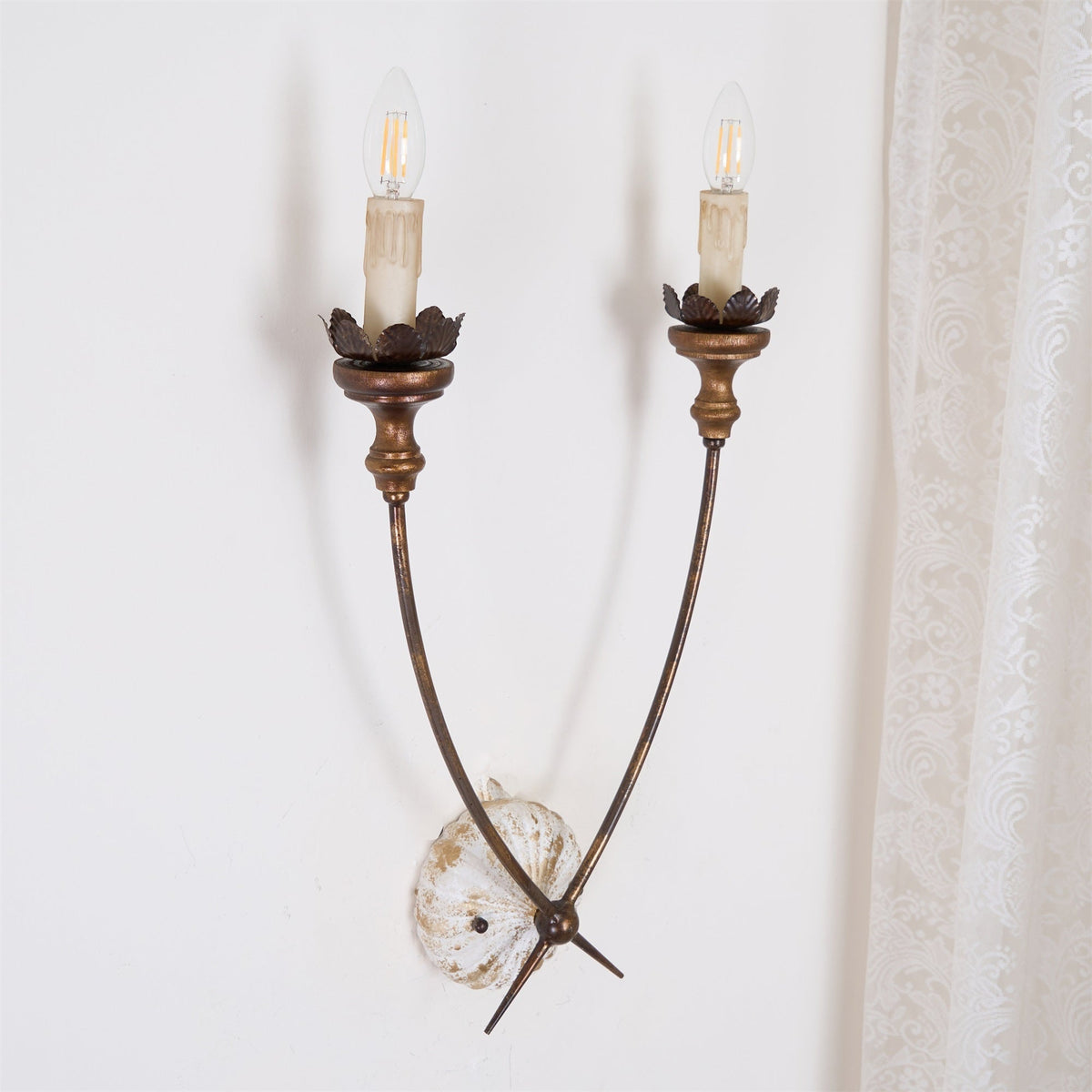 Catalos Vintage Industrial Wooden Wall Lamp