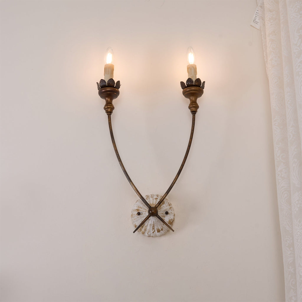 Catalos Vintage Industrial Wooden Wall Lamp