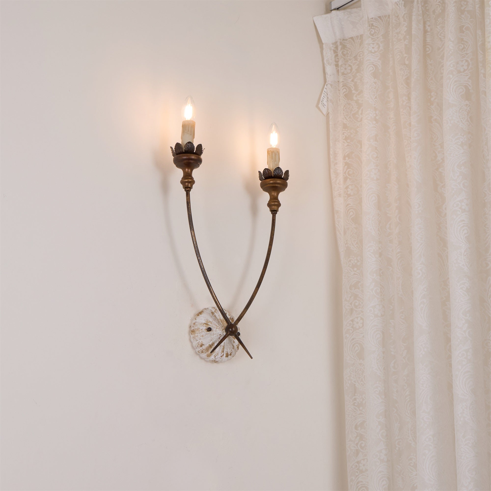 Catalos Vintage Industrial Wooden Wall Lamp