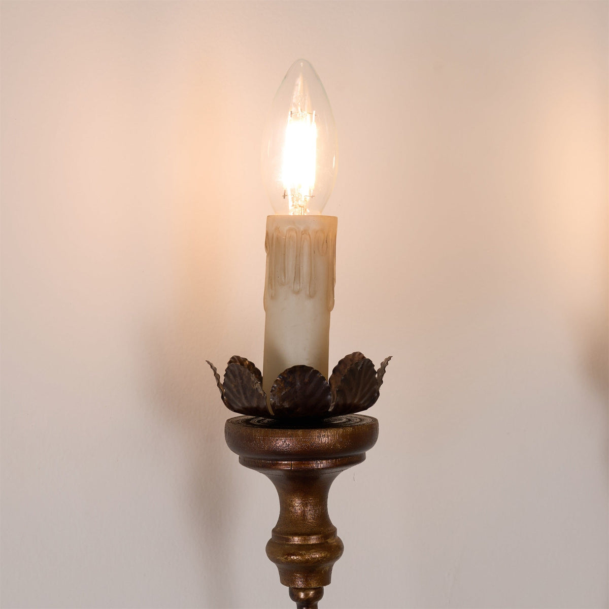 Avelaris Vintage Industrial Wooden Wall Lamp