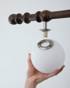 Hayes Chandelier Wood Linear Glass Globes