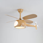 Aviara Modern Wood Ceiling Fan Light