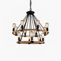 Lustra Chandelier Hemp Rope Industrial Round