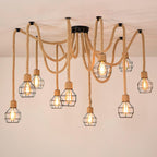 Lustra Chandelier Hemp Rope Industrial Retro