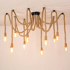 Lustra Chandelier Hemp Rope Industrial Retro
