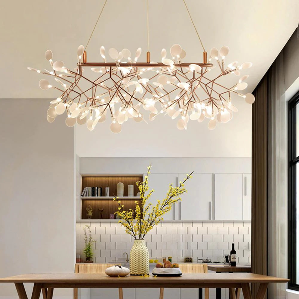 Olivia Unique Sputnik Art Deco Firefly Chandelier, Living Room/ Bedroom