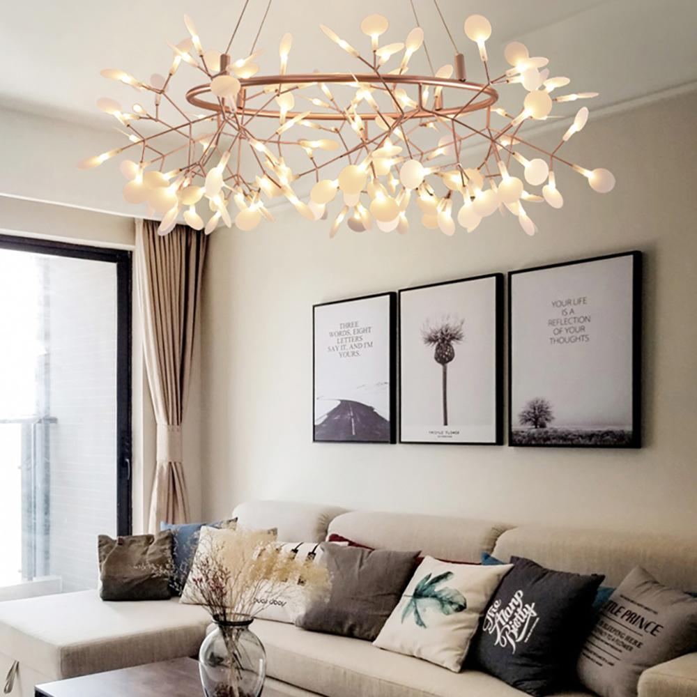 Lustra Chandelier Rose Gold Firefly LED Branch