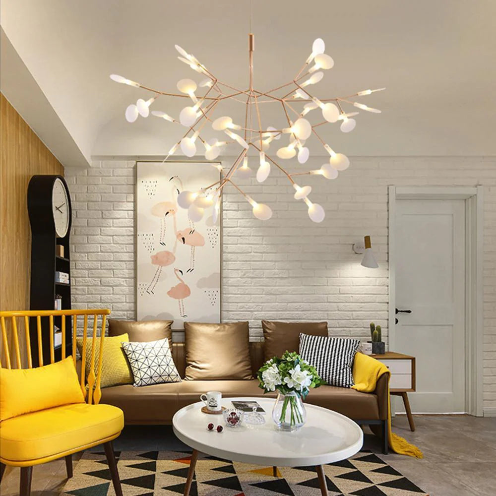 Olivia Unique Sputnik Art Deco Firefly Chandelier, Living Room/ Bedroom