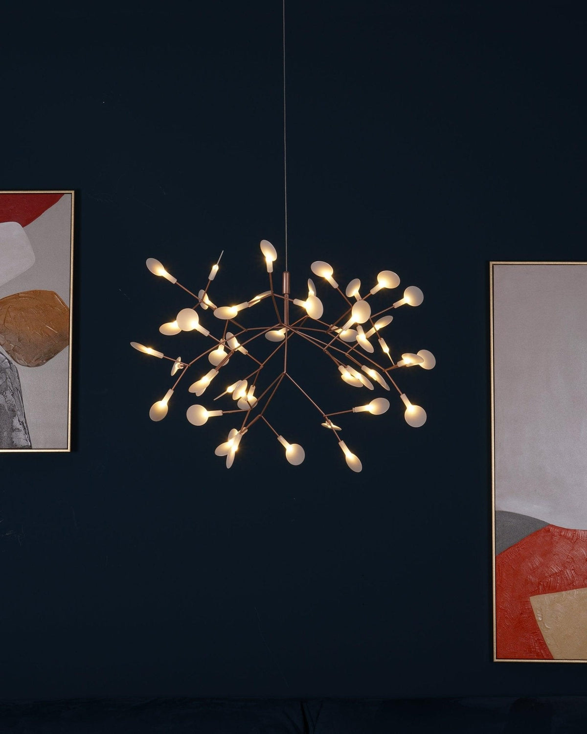 Lustra Chandelier Rose Gold Firefly LED Branch