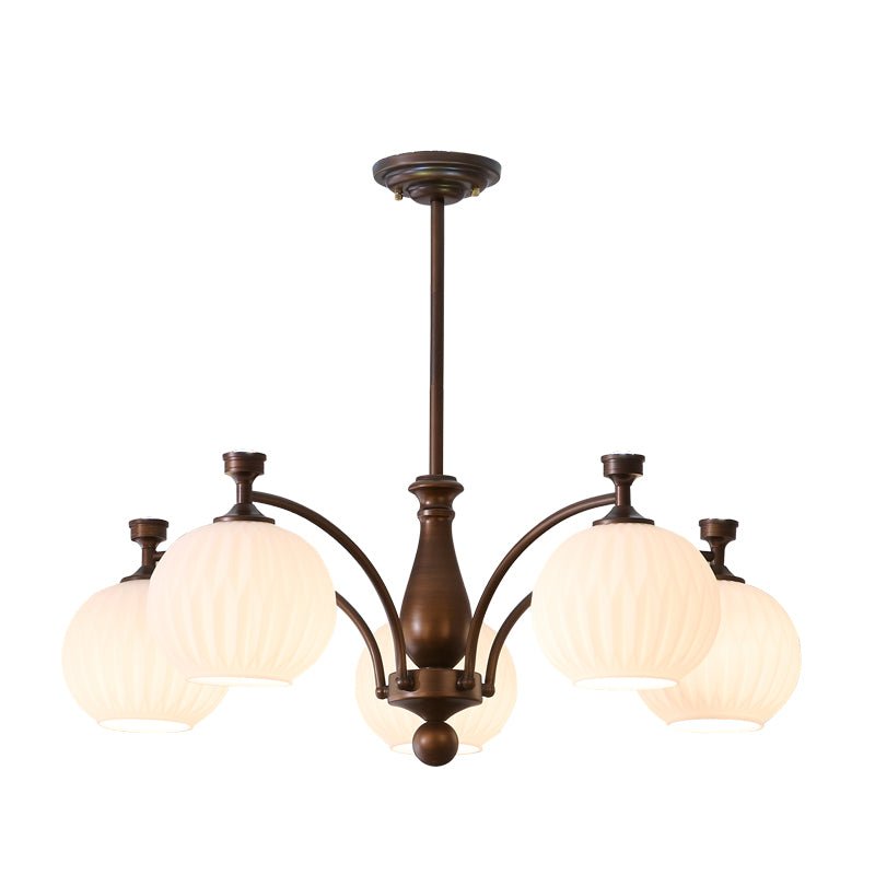 Aurora Chandelier Orb Frosted Vintage