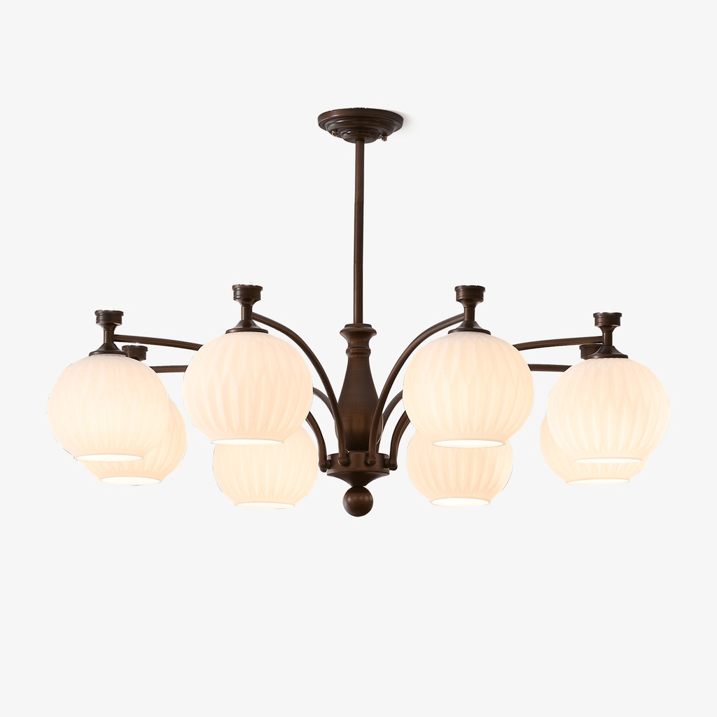 Aurora Chandelier Orb Frosted Vintage