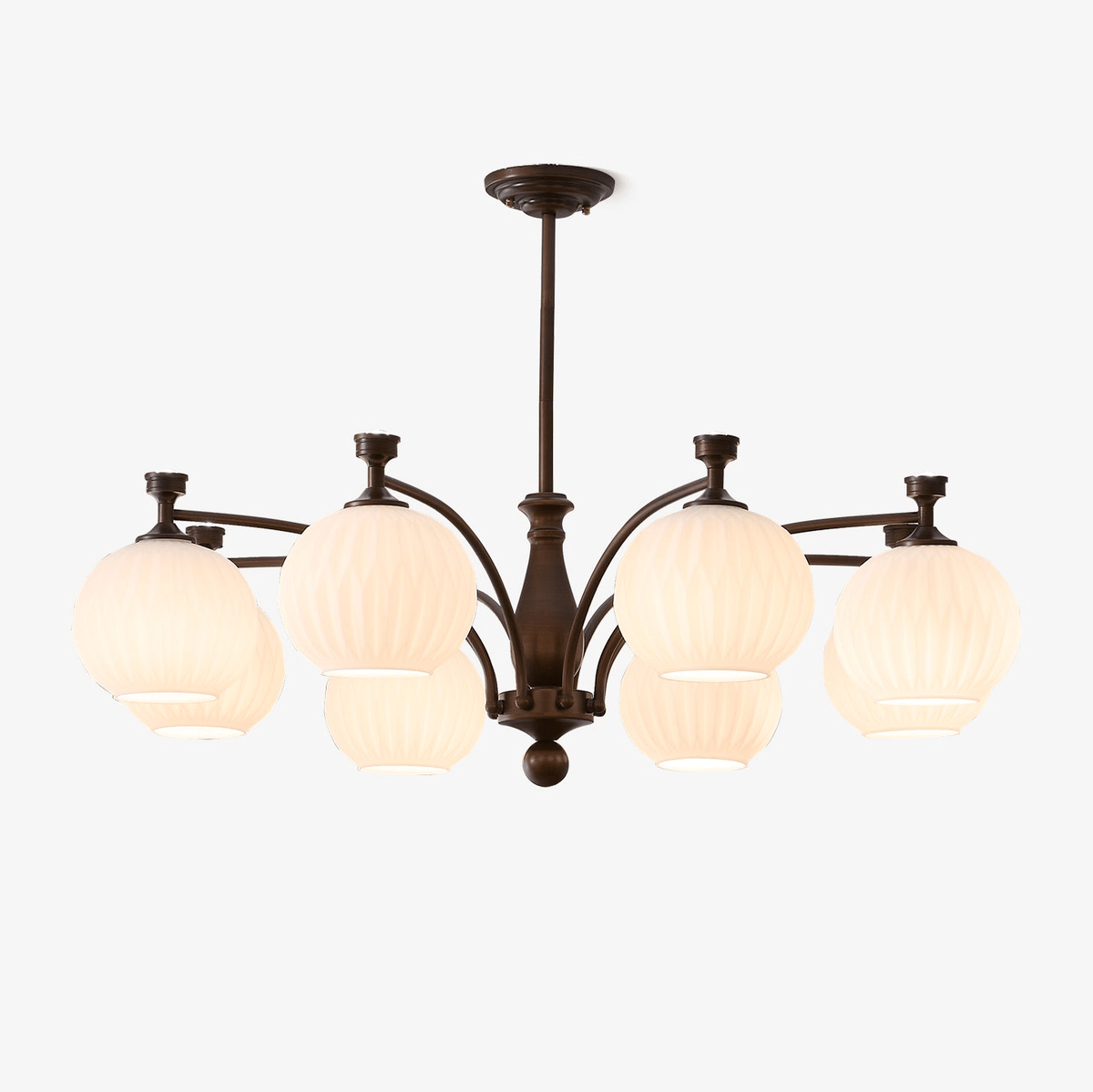 Aurora Chandelier Orb Frosted Vintage