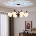 Aurora Chandelier Orb Frosted Vintage