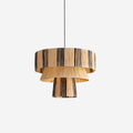 Hiroshi Pendant Lamp Layered Raffia Drum