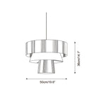 Hiroshi Pendant Lamp Layered Raffia Drum
