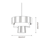 Hiroshi Pendant Lamp Layered Raffia Drum