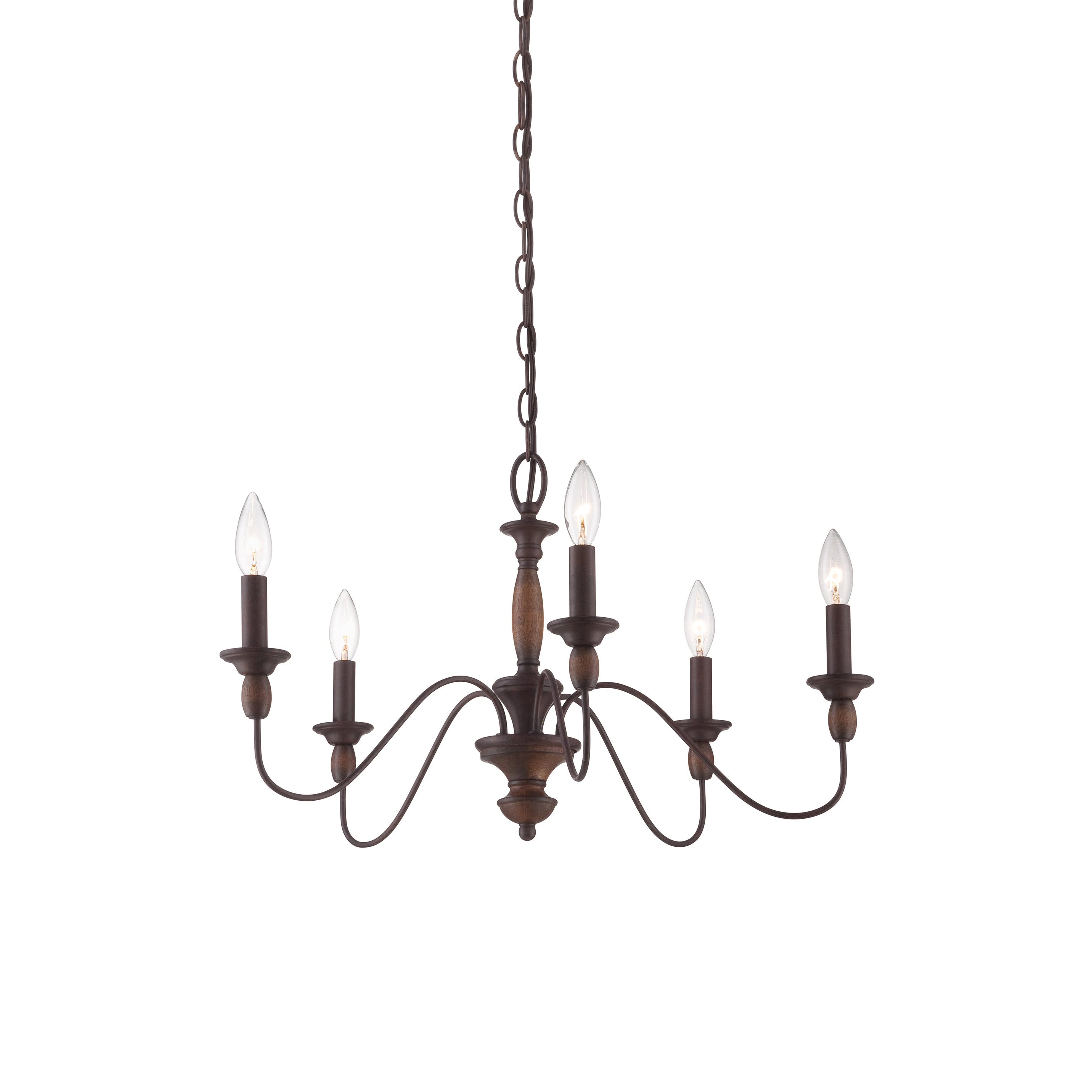 Cutheus Vintage Industrial Wooden Chandelier
