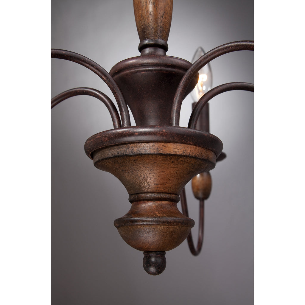 Cutheus Vintage Industrial Wooden Chandelier