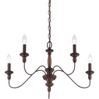 Cutheus Vintage Industrial Wooden Chandelier