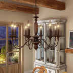 Cutheus Vintage Industrial Wooden Chandelier