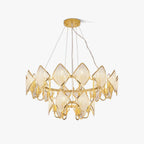 Aurora Chandelier Crystal Leaf Double-Tier