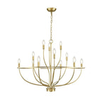 Aurelia Brass Gold Candelabra Chandelier