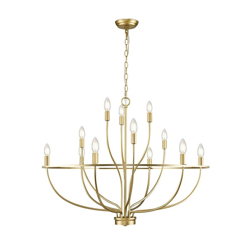 Aurelia Brass Gold Candelabra Chandelier
