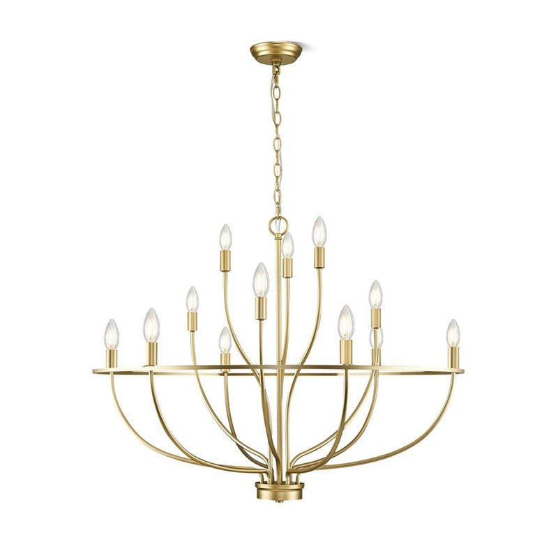 Aurelia Brass Gold Candelabra Chandelier