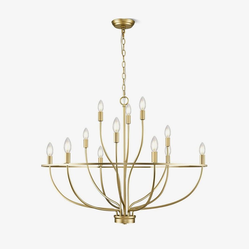 Aurelia Brass Gold Candelabra Chandelier