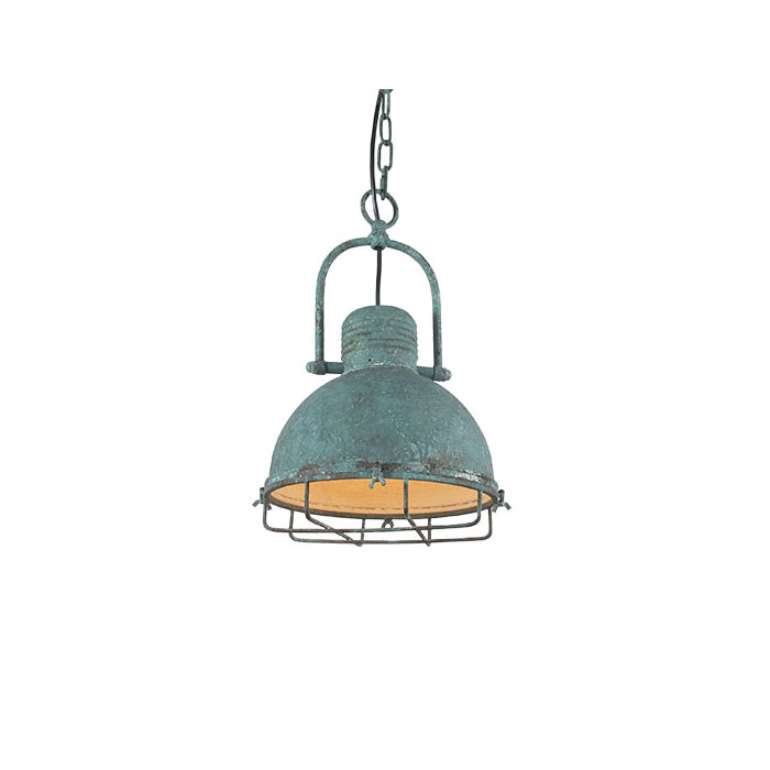 Hopedale Vintage Industrial Antique Green Pendant Light