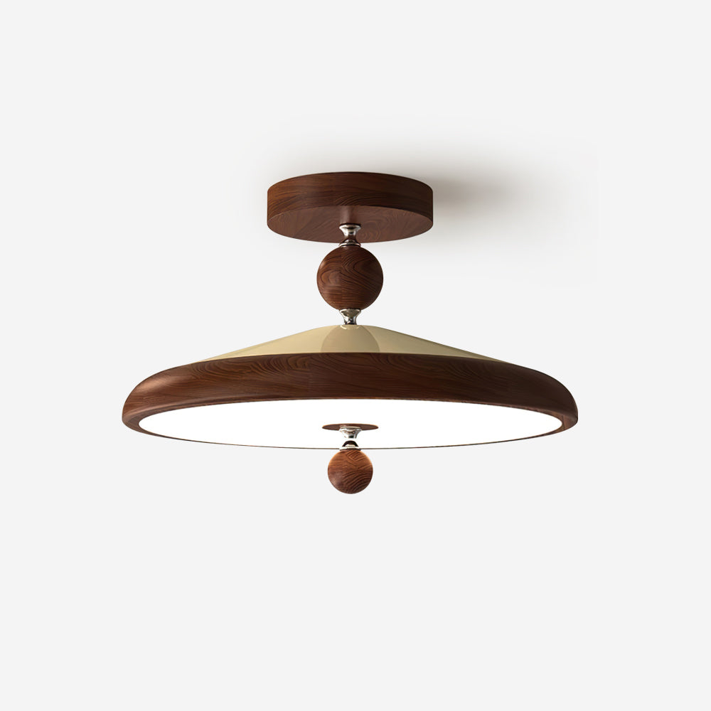 Belano Wooden Frame Round Ceiling Lamp