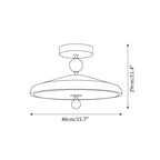 Belano Wooden Frame Round Ceiling Lamp