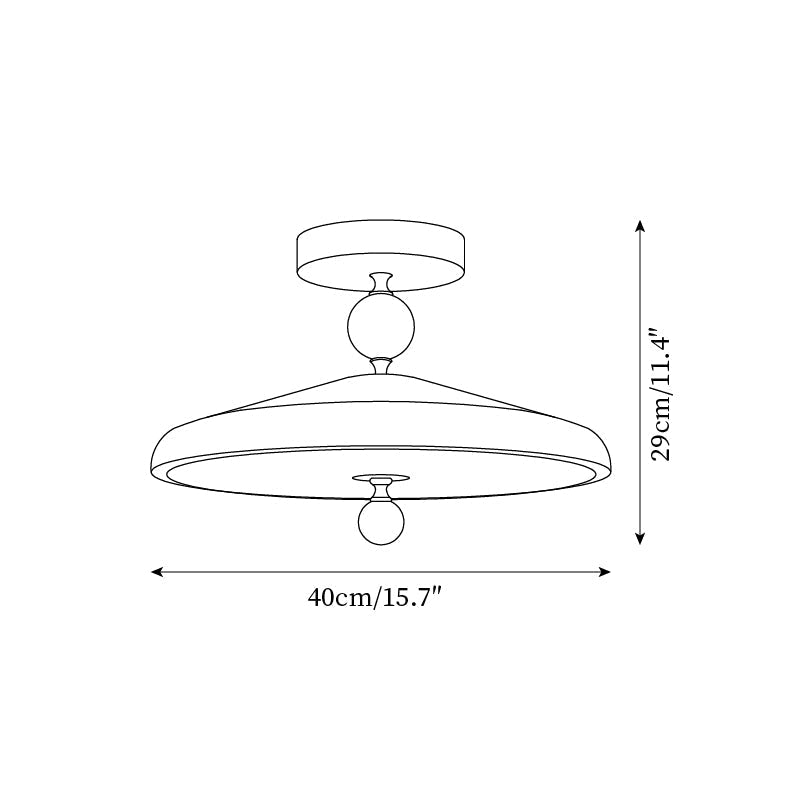 Belano Wooden Frame Round Ceiling Lamp