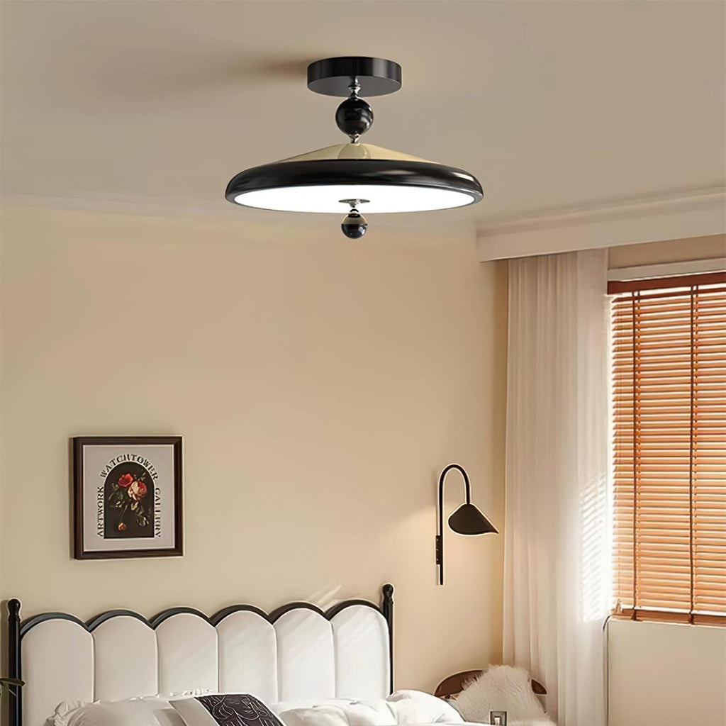 Belano Wooden Frame Round Ceiling Lamp