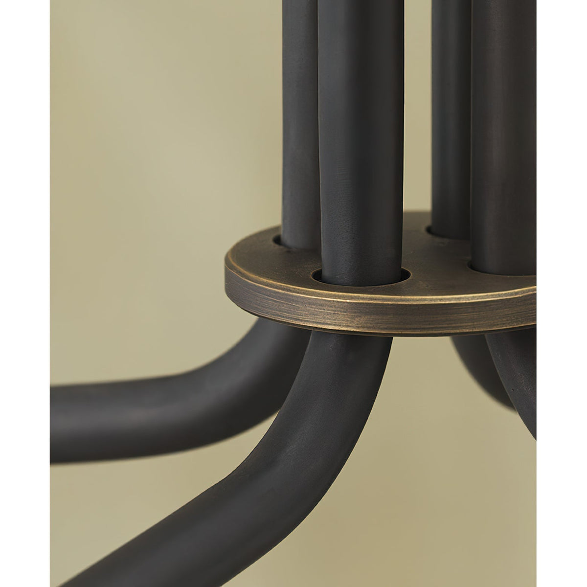 Lustra Chandelier Black Brass Industrial