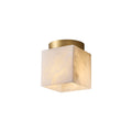 Usilia Modern Minimalist Brass Alabaster Ceiling Light