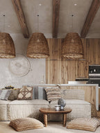 Wickora Vintage Wicker Pendant Lamp