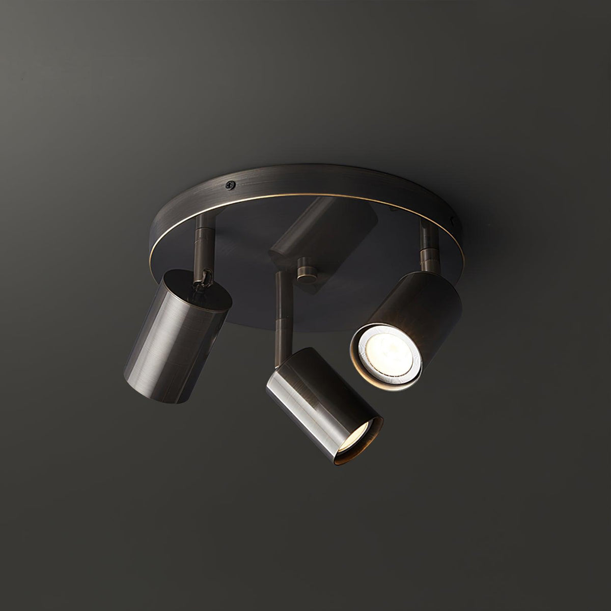 Solara Ceiling Lamp Brass Cylinder Adjustable Contemporary - Letslighting