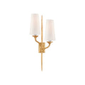 Velirara Vintage Industrial Brass Fabric Wall Lamp