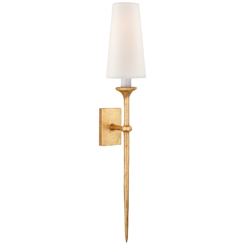 Velirara Vintage Industrial Brass Fabric Wall Lamp