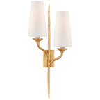 Velirara Vintage Industrial Brass Fabric Wall Lamp