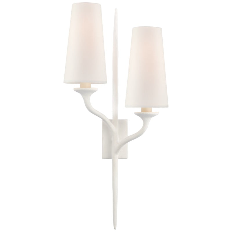 Velirara Vintage Industrial Brass Fabric Wall Lamp