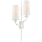 Velirara Vintage Industrial Brass Fabric Wall Lamp