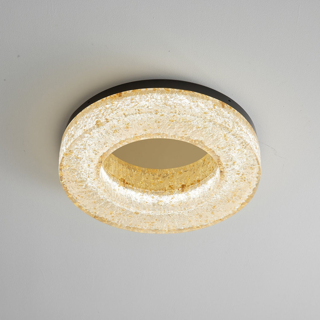 Ashaionis Ice Crack Circle Resin Ceiling Lamp