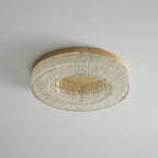 Ashaionis Ice Crack Circle Resin Ceiling Lamp