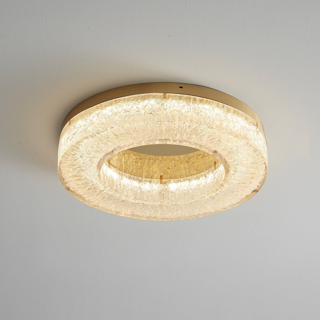 Ashaionis Ice Crack Circle Resin Ceiling Lamp
